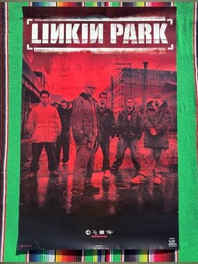 Vintage 2001 Linkin Park Band Portrait Rare Funky Enterprises Inc. Poster 22x35